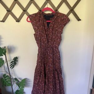 Gap Floral Cap Sleeve Dress